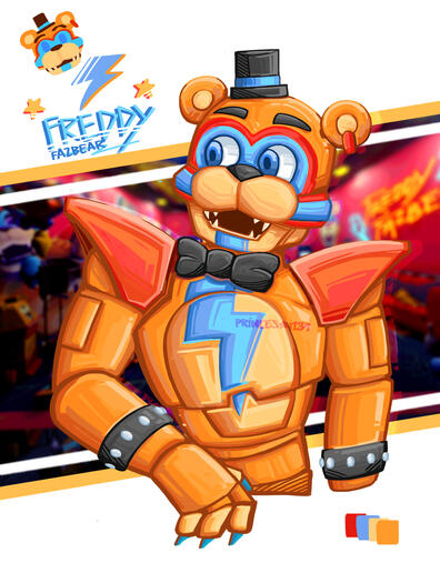 Glamrock Freddy painting